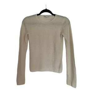 VGUC Vince Cream Sheer Ribbed Sweater size Small